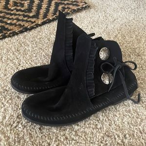 Minnetonka Mocs. Worn a few times.